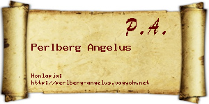 Perlberg Angelus névjegykártya
